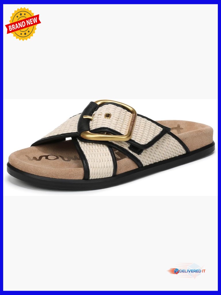 Slide Sandals - Size 8, Slip-On Style, Fabric Upper